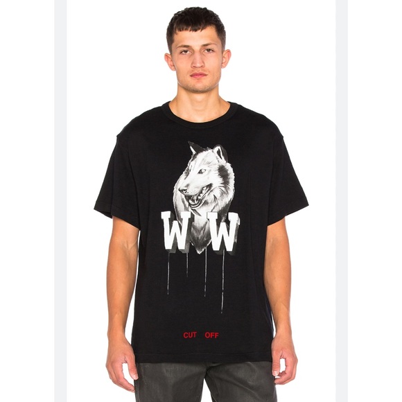 OFF-WHITE Othelo's Wolf Tee in Black All Over - Picture 1 of 10
